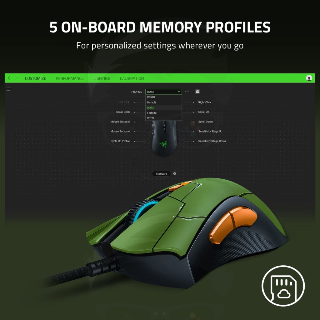 Razer DeathAdder V2 Wired Gaming Mouse - Halo Edition Razer DeathAdder V2 Wired Gaming Mouse - Halo Edition